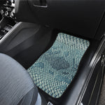 Steel Blue Snakeskin Print Front Car Floor Mats