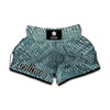 Steel Blue Snakeskin Print Muay Thai Boxing Shorts