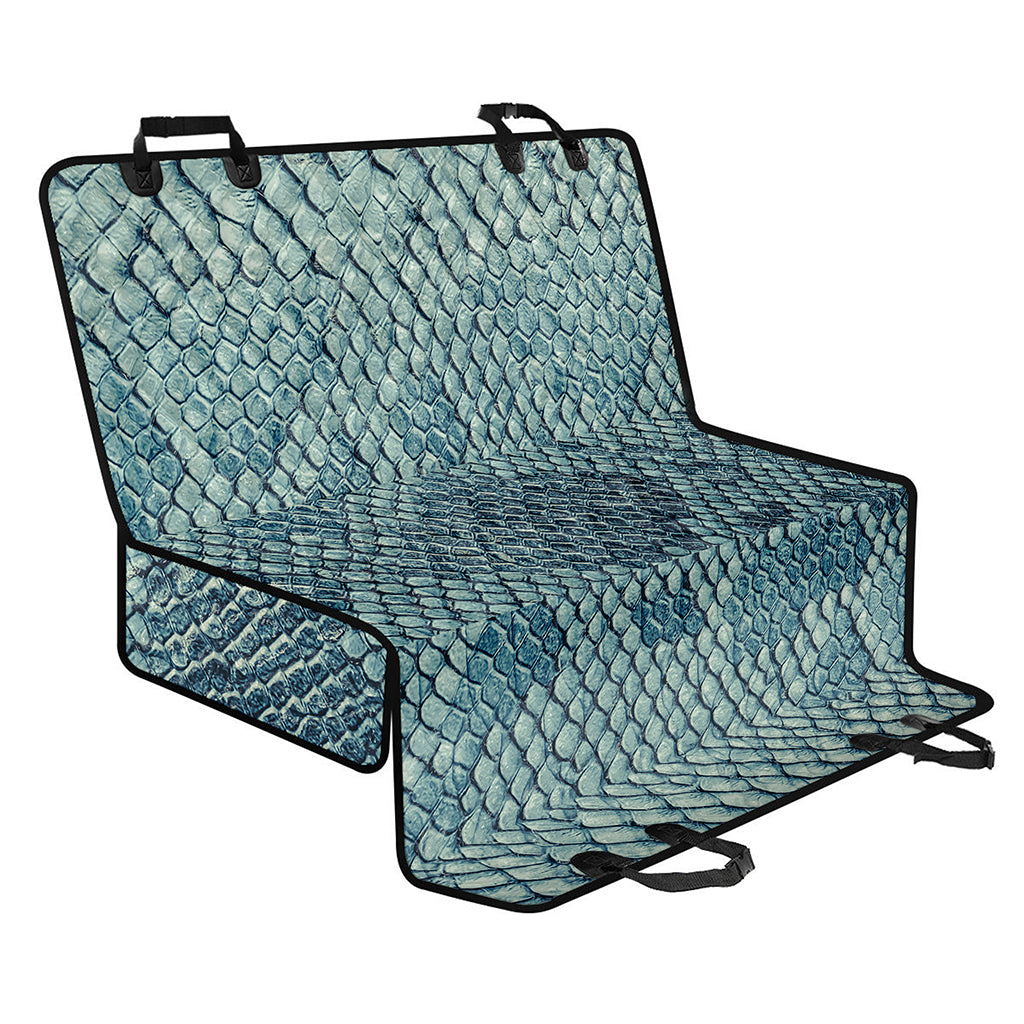 Steel Blue Snakeskin Print Pet Car Back Seat Cover