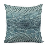 Steel Blue Snakeskin Print Pillow Cover