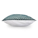 Steel Blue Snakeskin Print Pillow Cover