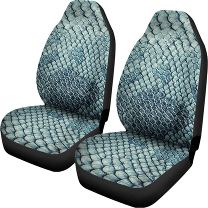Steel Blue Snakeskin Print Universal Fit Car Seat Covers