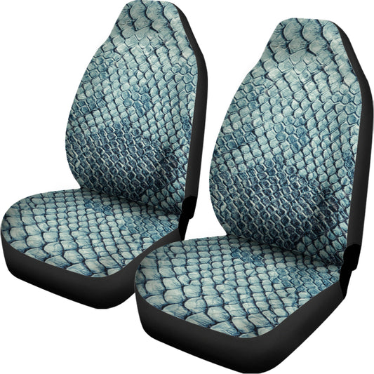 Steel Blue Snakeskin Print Universal Fit Car Seat Covers