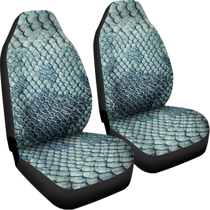 Steel Blue Snakeskin Print Universal Fit Car Seat Covers