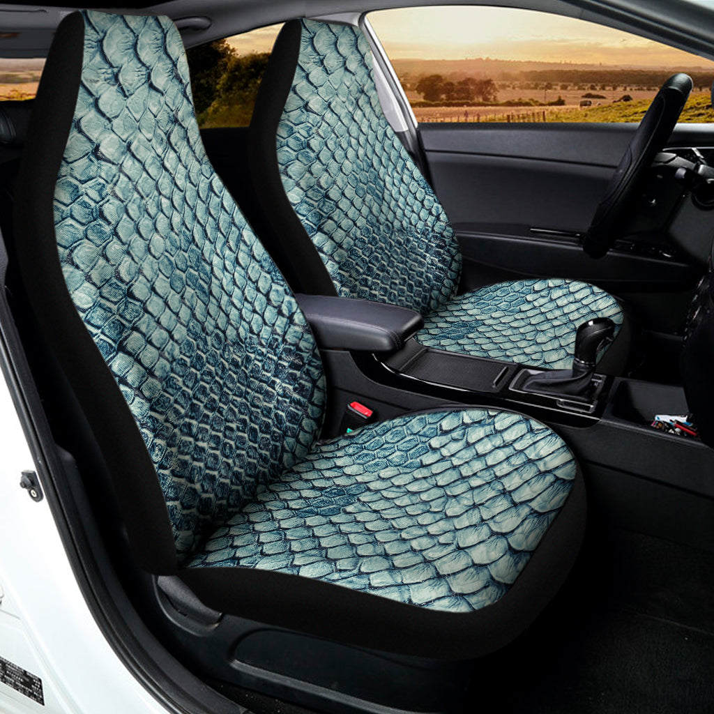Steel Blue Snakeskin Print Universal Fit Car Seat Covers