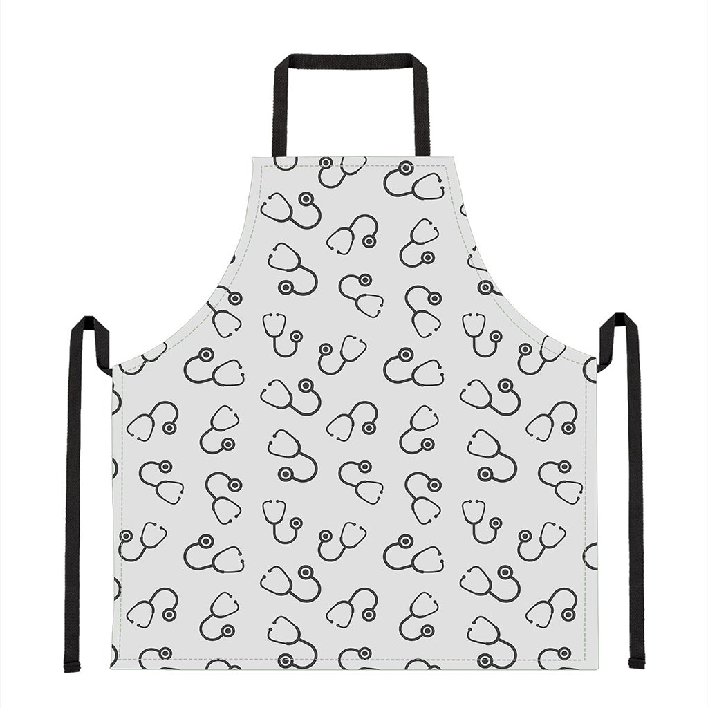 Stethoscope Sign Pattern Print Apron