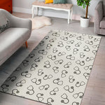 Stethoscope Sign Pattern Print Area Rug