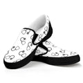 Stethoscope Sign Pattern Print Black Slip On Sneakers