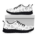 Stethoscope Sign Pattern Print Black Running Shoes