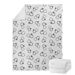 Stethoscope Sign Pattern Print Blanket