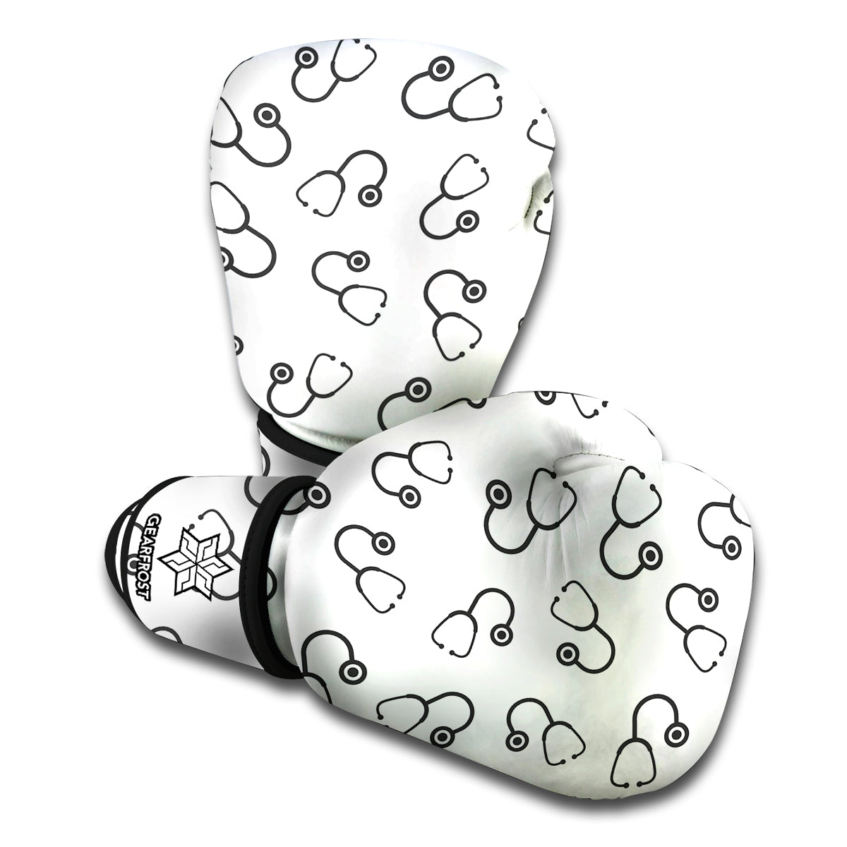 Stethoscope Sign Pattern Print Boxing Gloves