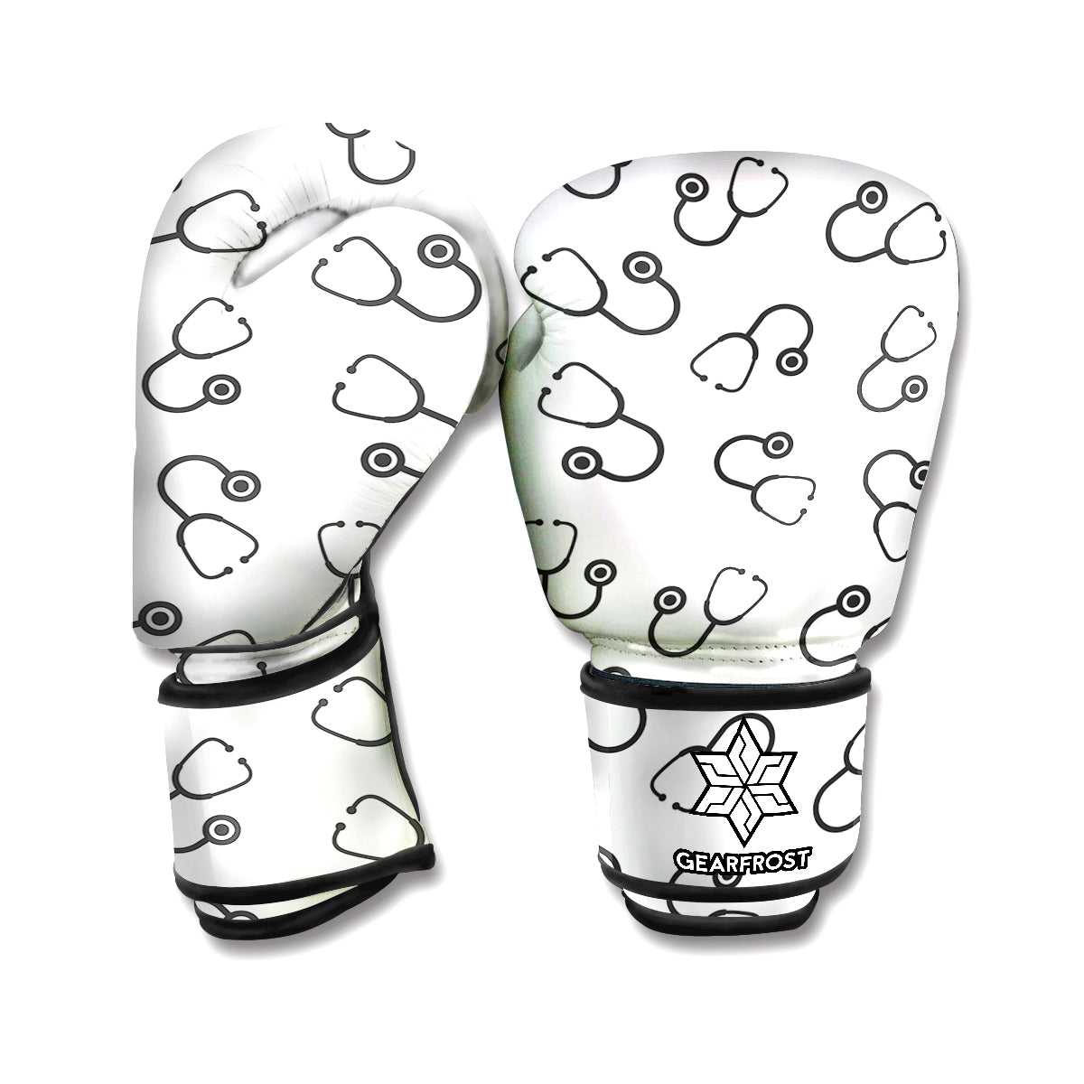 Stethoscope Sign Pattern Print Boxing Gloves