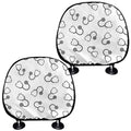 Stethoscope Sign Pattern Print Car Headrest Covers
