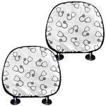 Stethoscope Sign Pattern Print Car Headrest Covers