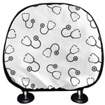 Stethoscope Sign Pattern Print Car Headrest Covers