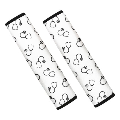 Stethoscope Sign Pattern Print Car Seat Belt Covers