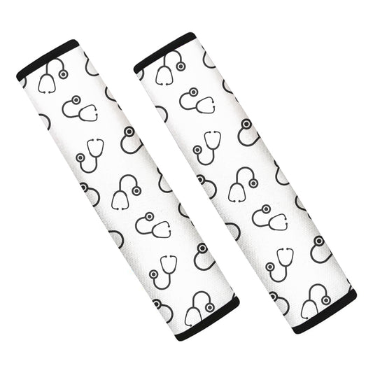 Stethoscope Sign Pattern Print Car Seat Belt Covers