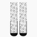 Stethoscope Sign Pattern Print Crew Socks