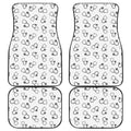 Stethoscope Sign Pattern Print Front and Back Car Floor Mats