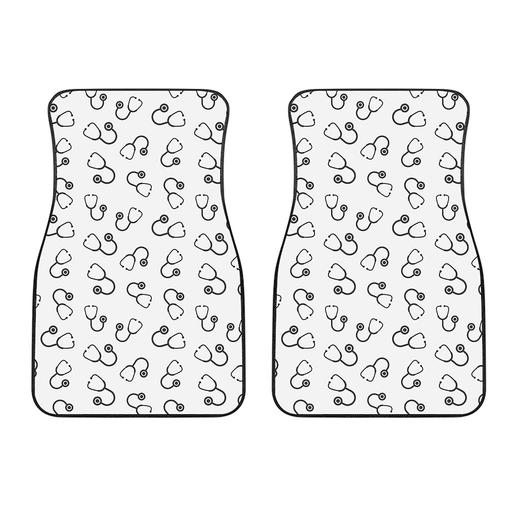Stethoscope Sign Pattern Print Front Car Floor Mats