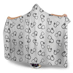 Stethoscope Sign Pattern Print Hooded Blanket