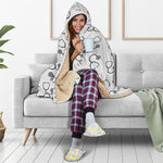 Stethoscope Sign Pattern Print Hooded Blanket