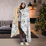 Stethoscope Sign Pattern Print Hooded Blanket