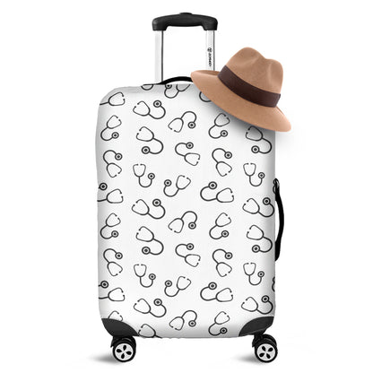 Stethoscope Sign Pattern Print Luggage Cover
