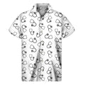 Stethoscope Sign Pattern Print Men's Short Sleeve Shirt