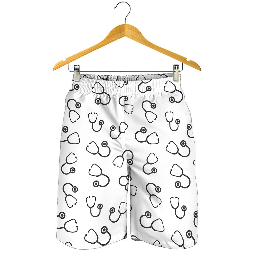 Stethoscope Sign Pattern Print Men's Shorts