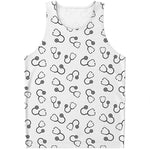 Stethoscope Sign Pattern Print Men's Tank Top