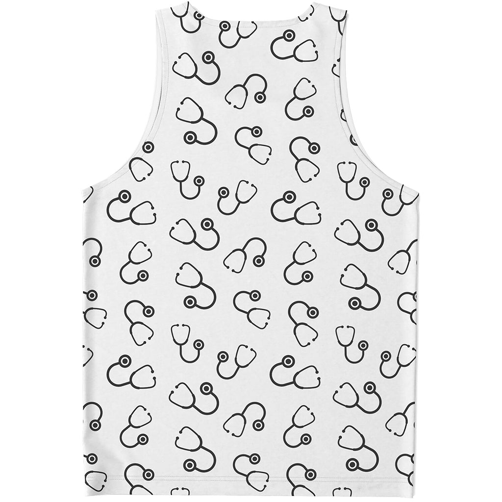 Stethoscope Sign Pattern Print Men's Tank Top