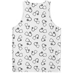 Stethoscope Sign Pattern Print Men's Tank Top