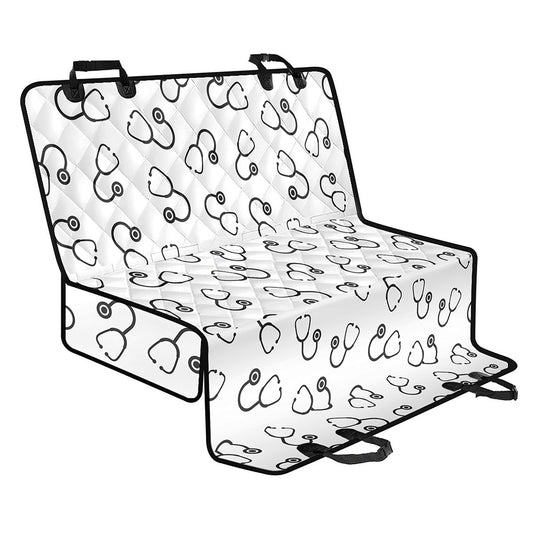 Stethoscope Sign Pattern Print Pet Car Back Seat Cover