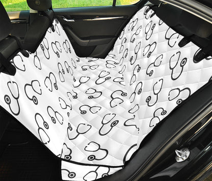 Stethoscope Sign Pattern Print Pet Car Back Seat Cover