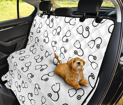 Stethoscope Sign Pattern Print Pet Car Back Seat Cover