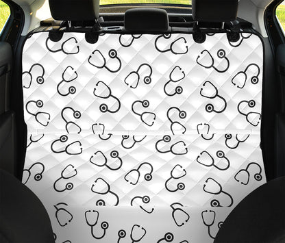Stethoscope Sign Pattern Print Pet Car Back Seat Cover