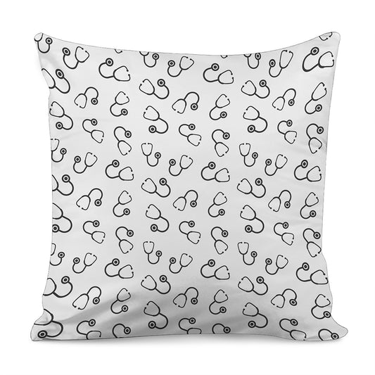 Stethoscope Sign Pattern Print Pillow Cover