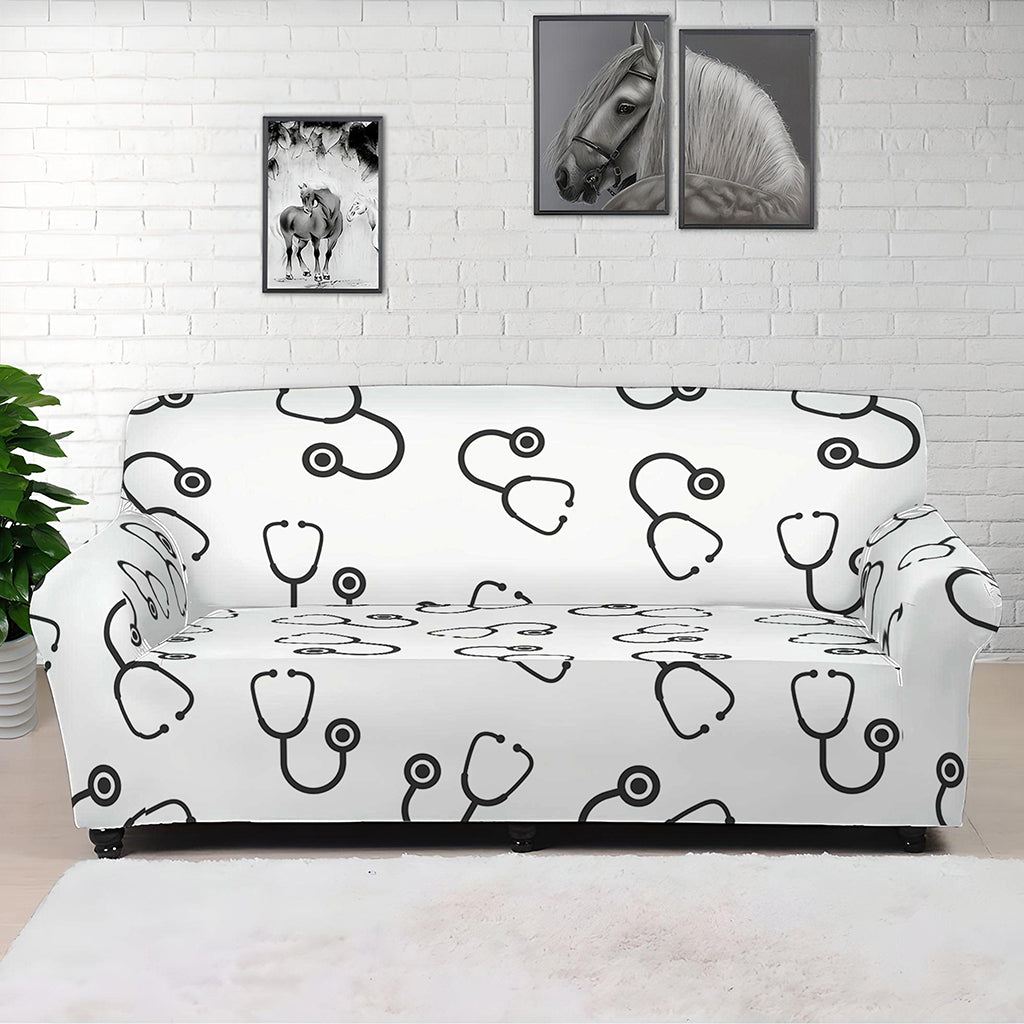 Stethoscope Sign Pattern Print Sofa Cover