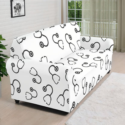 Stethoscope Sign Pattern Print Sofa Cover