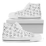 Stethoscope Sign Pattern Print White High Top Shoes