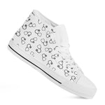 Stethoscope Sign Pattern Print White High Top Shoes