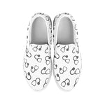 Stethoscope Sign Pattern Print White Slip On Shoes