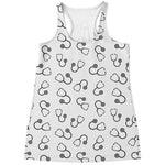 Stethoscope Sign Pattern Print Women's Racerback Tank Top