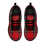 Stewart Tartan Scottish Pattern Print Black Sneakers