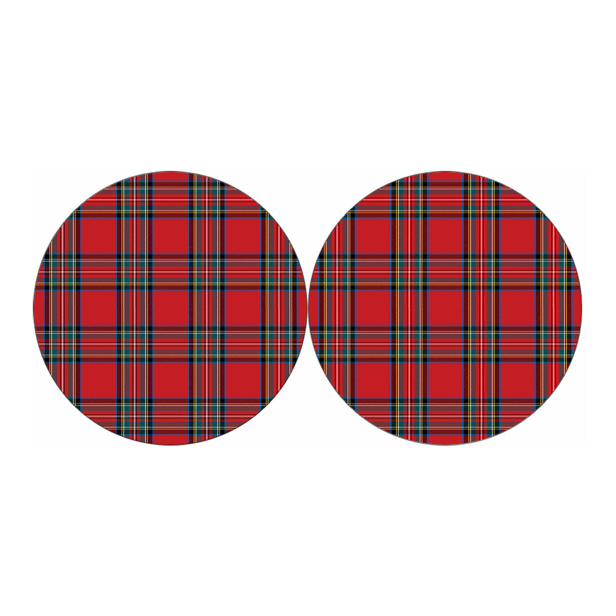 Stewart Tartan Scottish Pattern Print Car Coasters