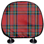 Stewart Tartan Scottish Pattern Print Car Headrest Covers
