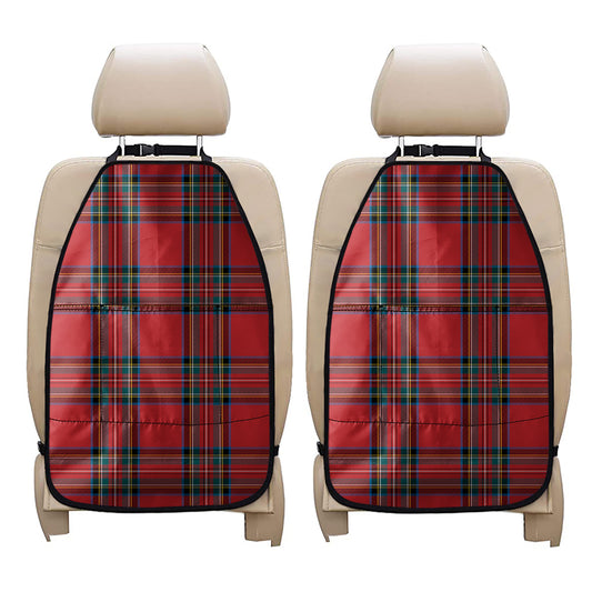 Stewart Tartan Scottish Pattern Print Car Seat Organizers