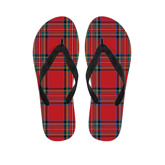 Stewart Tartan Scottish Pattern Print Flip Flops
