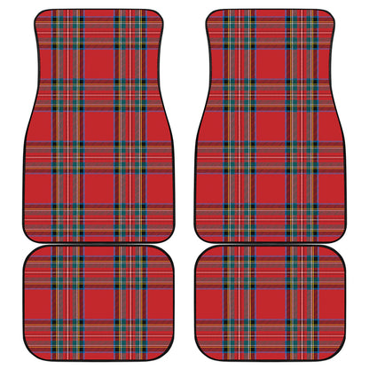 Stewart Tartan Scottish Pattern Print Front and Back Car Floor Mats